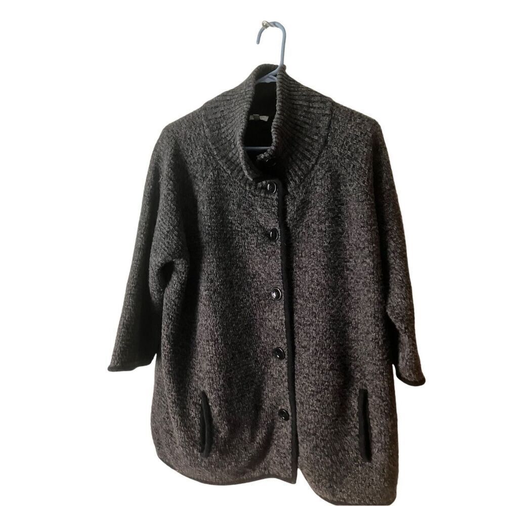 Talbots Button Close 3/4 Sleeve Sweater Jacket